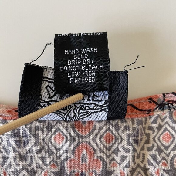 Angie Kimono Womens sz M Peach Floral Boho Festival Hippie Swim Beach Cover Up - Picture 5 of 7